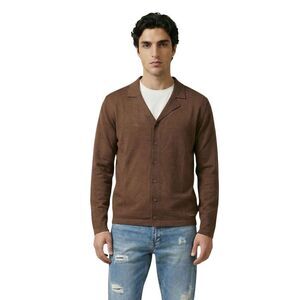Gianni Lupo Brown Viscose Men's Cardigan